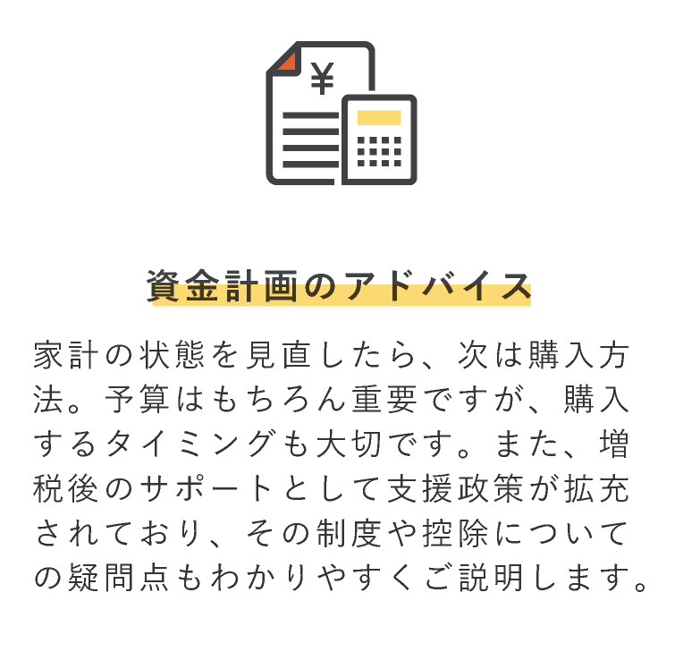 資金計画のアドバイス